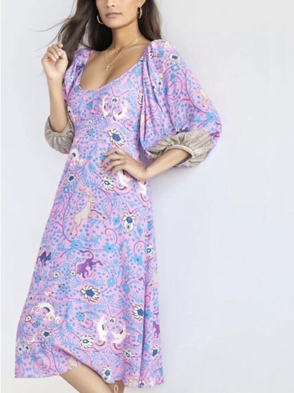 Plenty by Tracy Reese "Fantasy Forest" Midi Dress Anthropologie